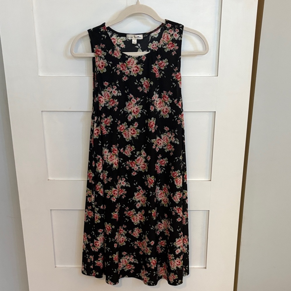 Floral Black Womens Dress